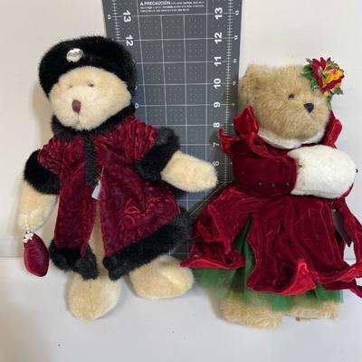 Boyd’s Bears Plush Red Coats and Muff