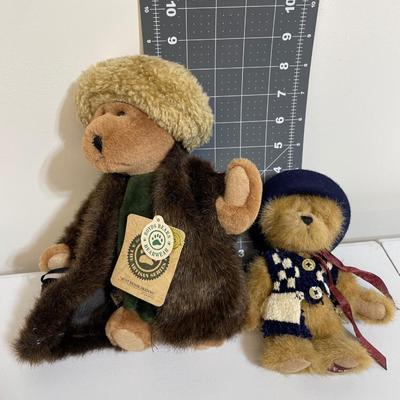 Boyd’s Bears Plush Faux Fur Coat and smaller bear