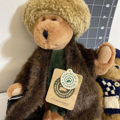Boyd’s Bears Plush Faux Fur Coat and smaller bear