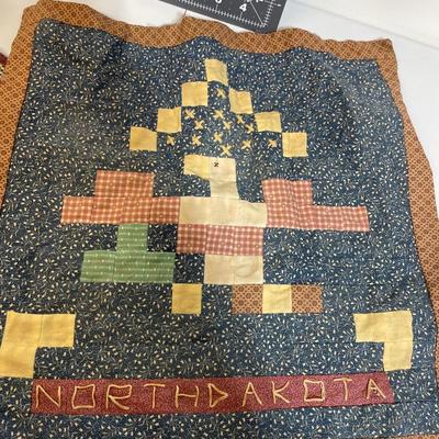 North Dakota Doll with 2 Mini Quilts