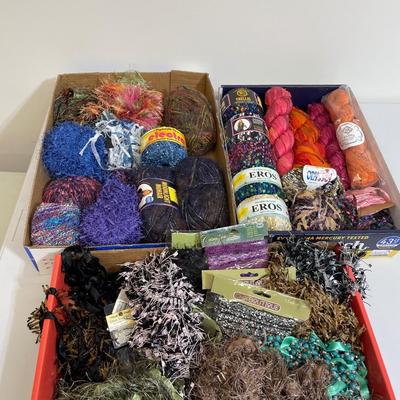 3 Flats of Specialty Yarns and Trims