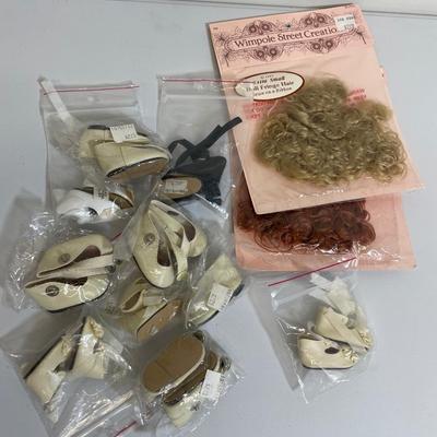 Craft Supplies Doll Hair and Doll Shoes