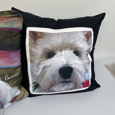 3 Dog Decor Pillows