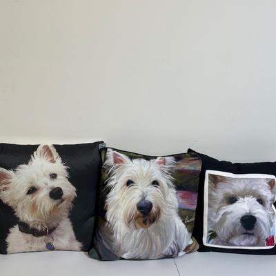 3 Dog Decor Pillows