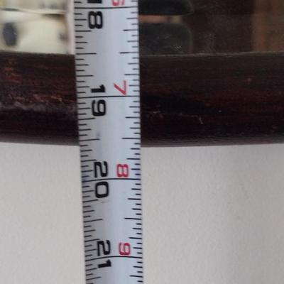 Beveled Wall Mirror with Wooden Frame- Approx 19 1/2" x 37 1/4"