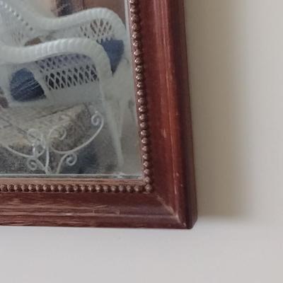 Wood Framed Wall Mirror- Approx 22 1/2" x 32 1/4"