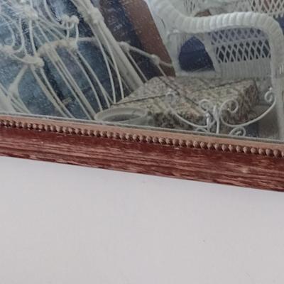 Wood Framed Wall Mirror- Approx 22 1/2" x 32 1/4"