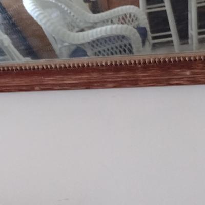 Wood Framed Wall Mirror- Approx 22 1/2" x 32 1/4"