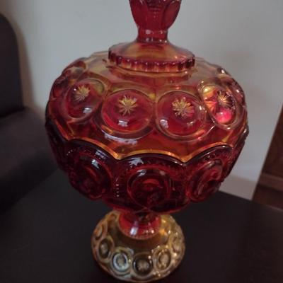 Vintage L.E. Smith Moon and Star Candy Dish