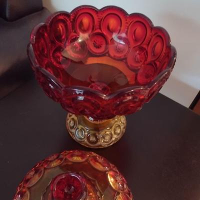 Vintage L.E. Smith Moon and Star Candy Dish