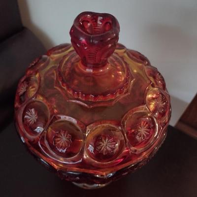 Vintage L.E. Smith Moon and Star Candy Dish