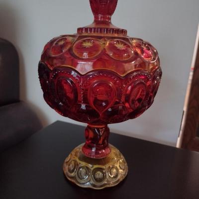 Vintage L.E. Smith Moon and Star Candy Dish