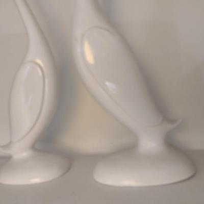 Mid Century Ceramic Swan Statuettes