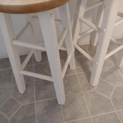Pair of Solid Wood Sitting Stools