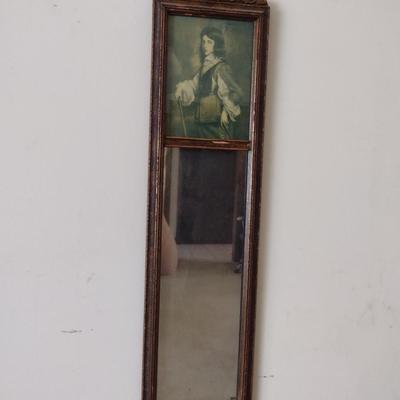 Vintage Picture Frame Mirror- Approx 7 1/2" x 29 3/4"