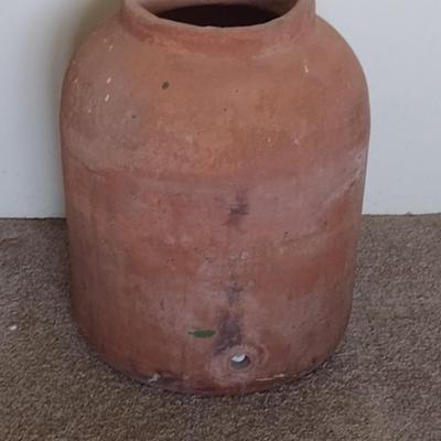 Terra Cotta Cascade Water Co. Water Cooler- Approx 14 3/4" Tall, 10 1/2" in Diameter