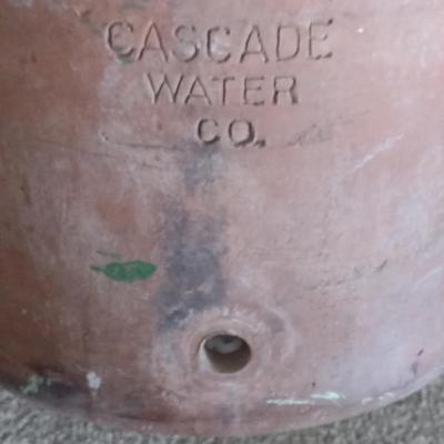 Terra Cotta Cascade Water Co. Water Cooler- Approx 14 3/4" Tall, 10 1/2" in Diameter