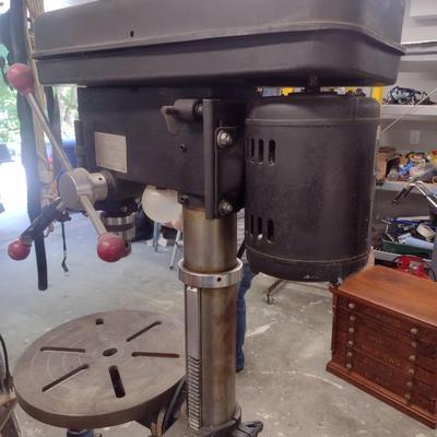 Guardian Power 5 Speed Heavy Duty Drill Press on Rolling Work Stand