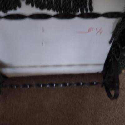 Upholstered Metal Frame Ottoman/Low Seat with Removable Cushion Top- Approx 19 1/2" Square, 13" Tall