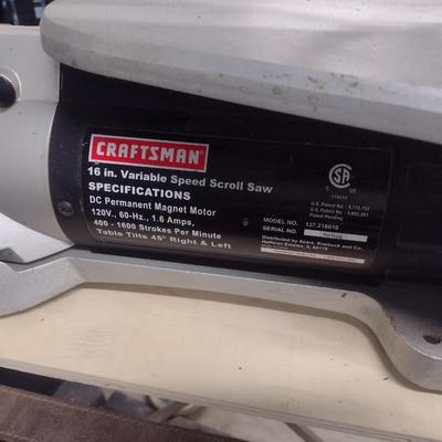 Craftsman 16" Variable Speed Scroll Saw