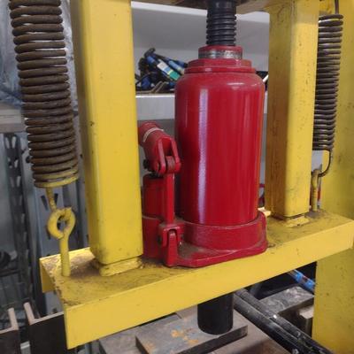 Wierton Steel H-Frame Press with 20-Ton Strongway Hydraulic Bottle Jack