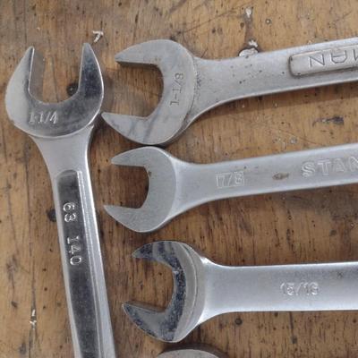 Assortment of Large Sized Open/Box End Hand Wrenches (#3)