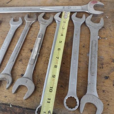 Assortment of Large Sized Open/Box End Hand Wrenches (#3)