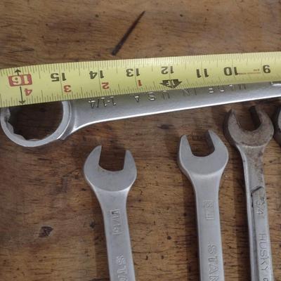 Assortment of Large Sized Open/Box End Hand Wrenches (#3)