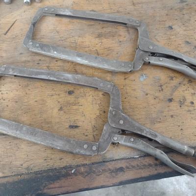 Pair of Locking C-Clamp Vise Grips Possible 18"