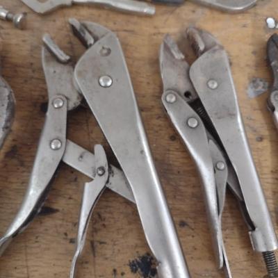 Nice Assortment of Locking Vise Grips Various Sizes and Functions (#5)