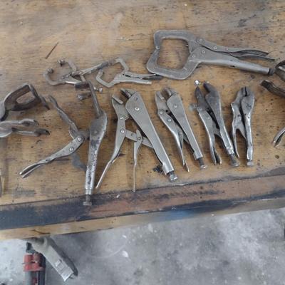 Nice Assortment of Locking Vise Grips Various Sizes and Functions (#5)