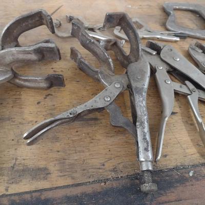 Nice Assortment of Locking Vise Grips Various Sizes and Functions (#5)