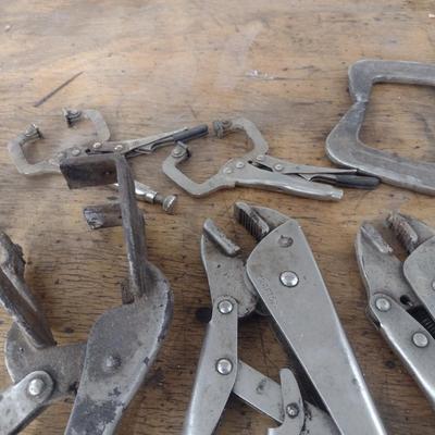 Nice Assortment of Locking Vise Grips Various Sizes and Functions (#5)