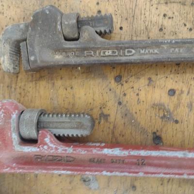 Set of Four Heavy Duty Adjustable Head Pipe Wrenches (#6)