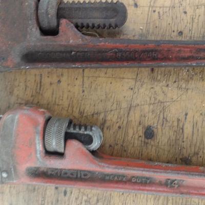 Set of Four Heavy Duty Adjustable Head Pipe Wrenches (#6)