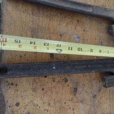 Set of Three of Heavy-Duty Vintage Pipe Wrenches