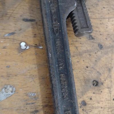Set of Three of Heavy-Duty Vintage Pipe Wrenches