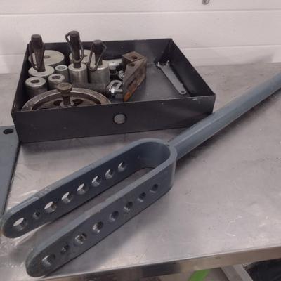 Central Machinery Compact Pipe Bender Bench and Accessories