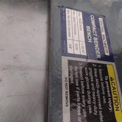 Central Machinery Compact Pipe Bender Bench and Accessories