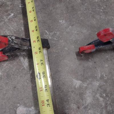 Set of Six Bar Wood Clamps Various Lengths