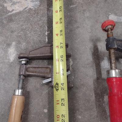 Set of Six Bar Wood Clamps Various Lengths