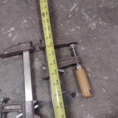 Set of Six Bar Wood Clamps Various Lengths