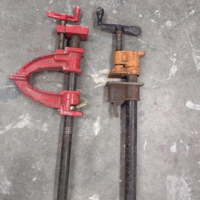 Set of Two Pipe Wood Clamps Various Lengths