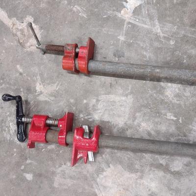 Set of Two Pipe Wood Clamps Various Lengths
