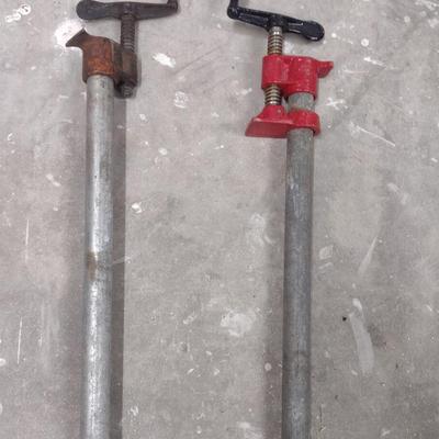 Set of Two Pipe Wood Clamps 7'