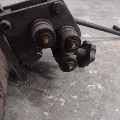 Manual Tin or Tube Three Wheel Roller/Bender with Hitch Attachment