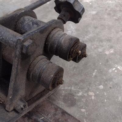 Manual Tin or Tube Three Wheel Roller/Bender with Hitch Attachment