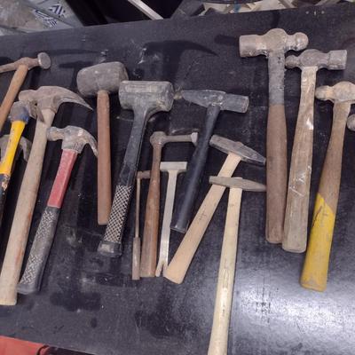Large Assortment of Hammers for Various Functions (#8)