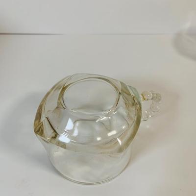 LOT 65: Glass Mid-Century Snack Tray/ Ashtray with Cups (8 Cups & 8 Trays)