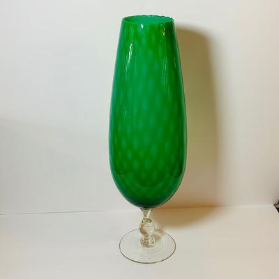 LOT 74: Vintage Empoli Style Art Glass Vase